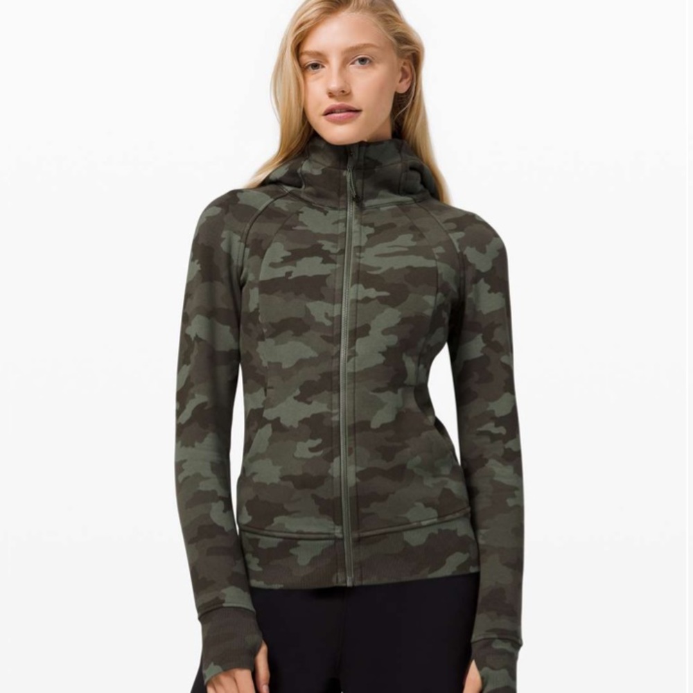 NWOT green camo scuba hoodie
